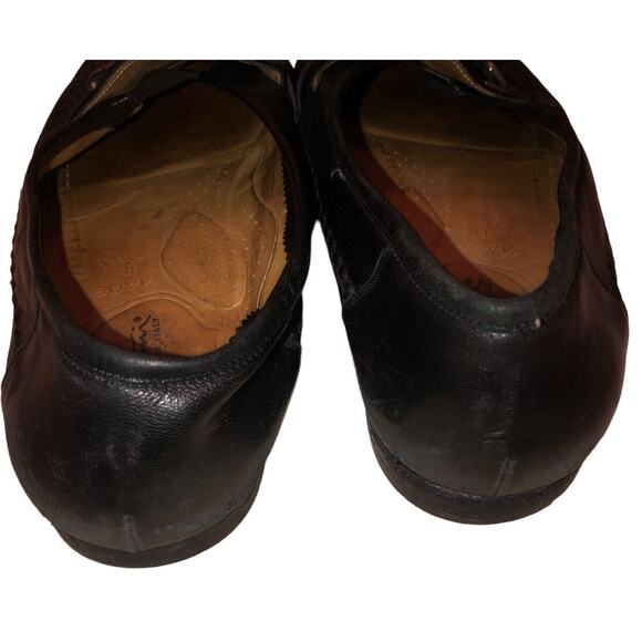 Santoni Bit Loafer Black Calf Leather Size 13 D Made In Italy Slip On Moc Stitch - Picture 6 of 12